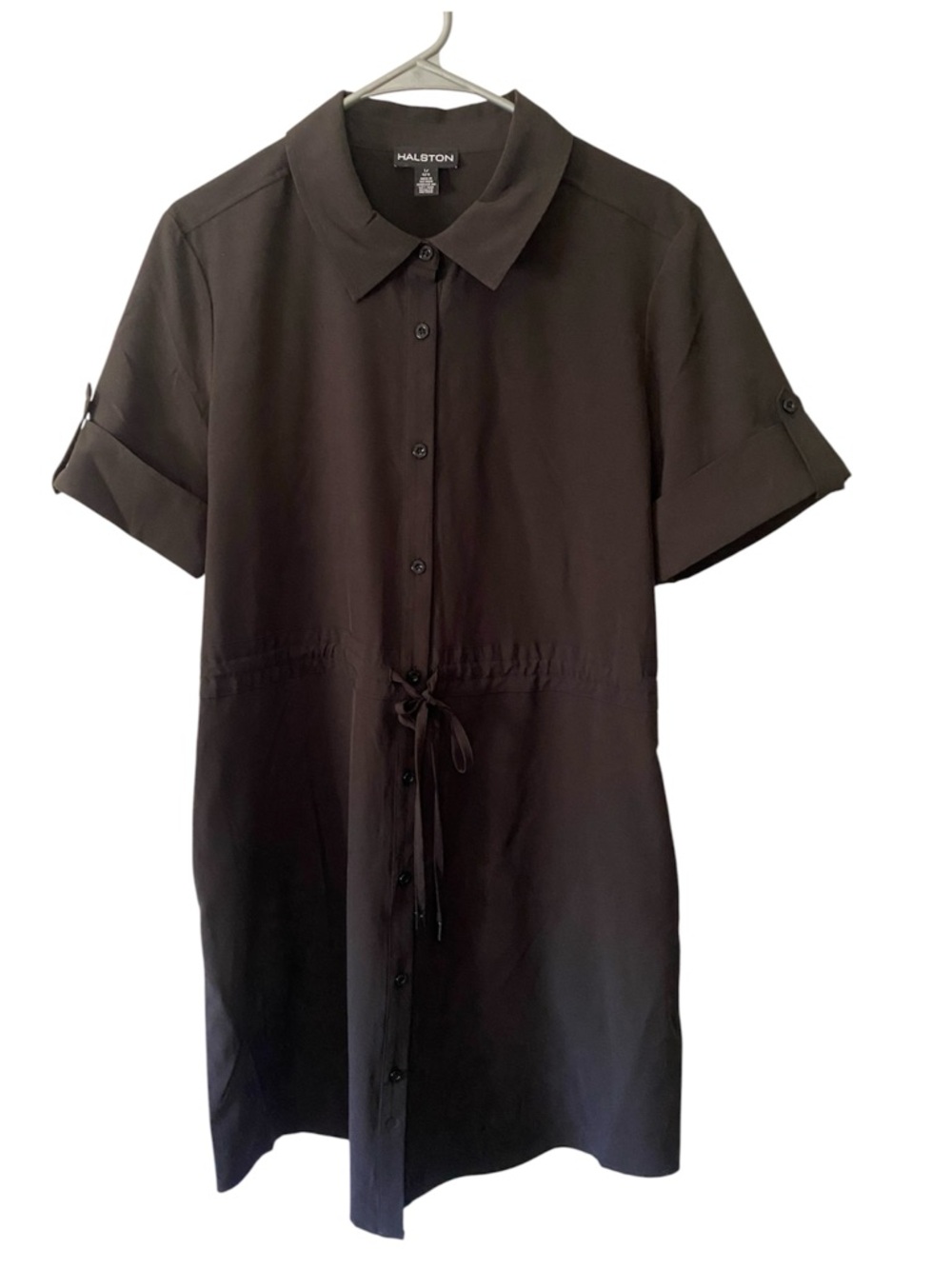 Halston Studio Black Shirt Dress – NWOT – Size Large - Picture 3 of 8